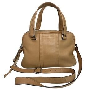 Aimee Kestenberg Zip Me Up Mini Satchel Tan Leather Crossbody Bag